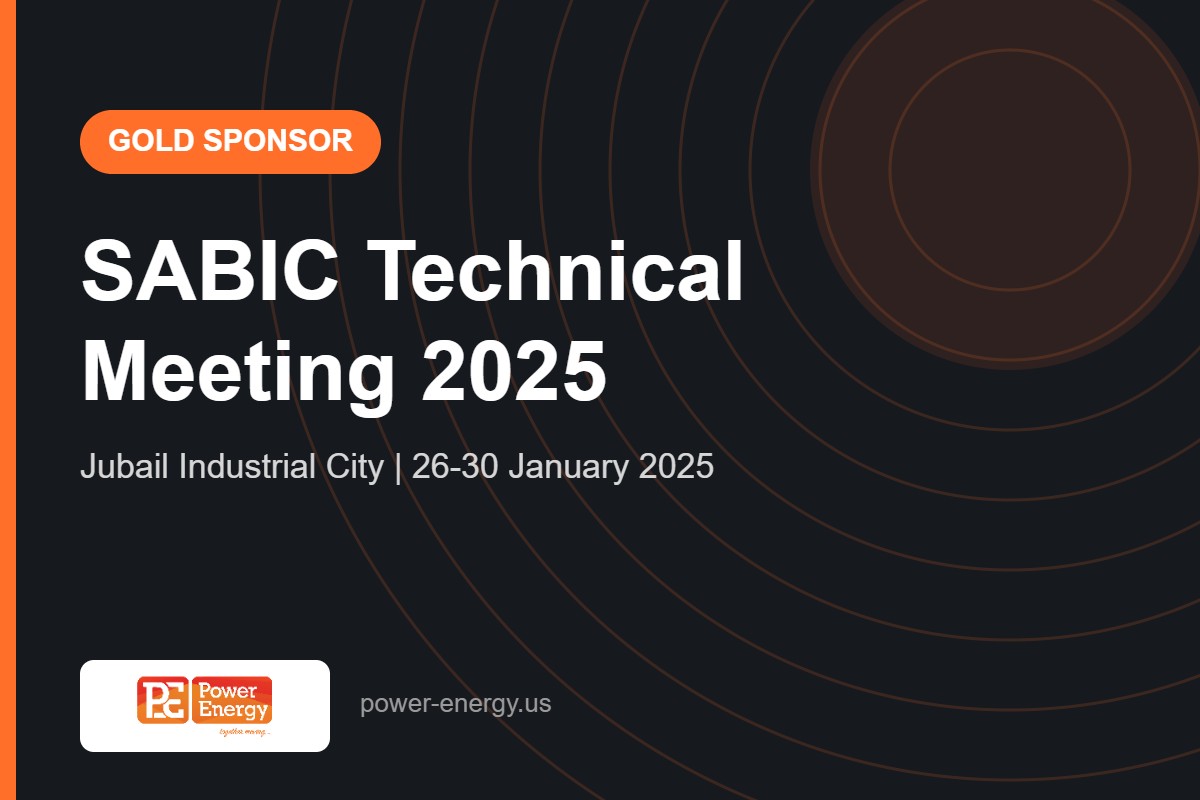 Power Energy Gulf Gold Sponsor at SABIC Technical Meeting